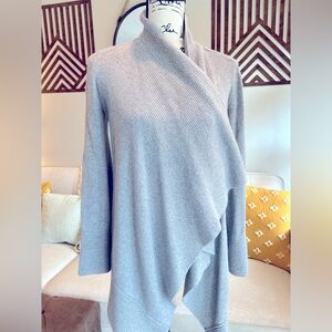 White House Black Market Grey Open Cardigan Wrap